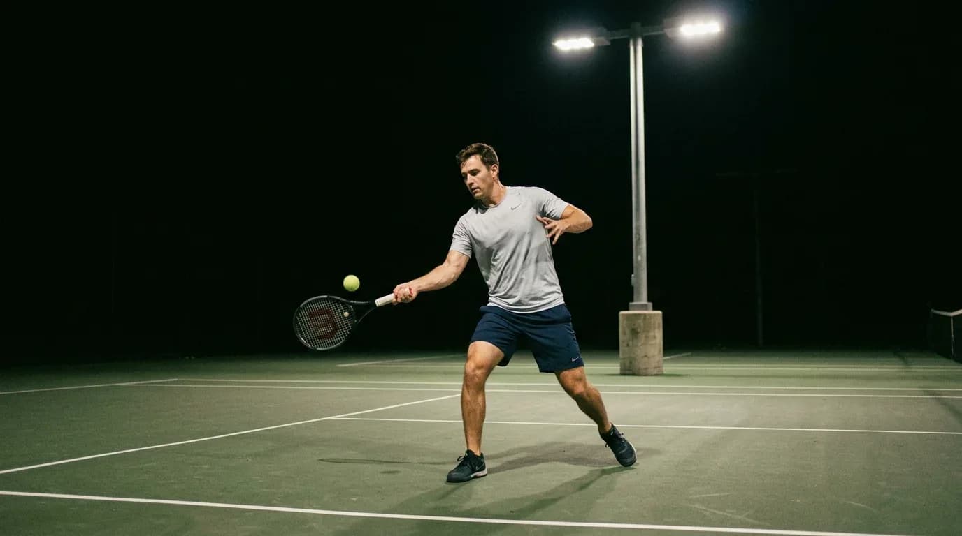 Lit Tennis Courts for Night Play in Tampa Bay